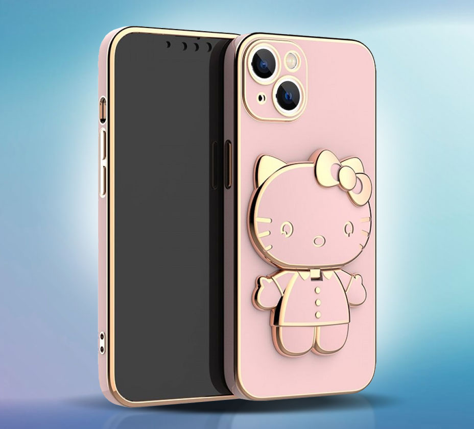 Case Hello Kit ™ com espelho para iPhones 6 ao 11.